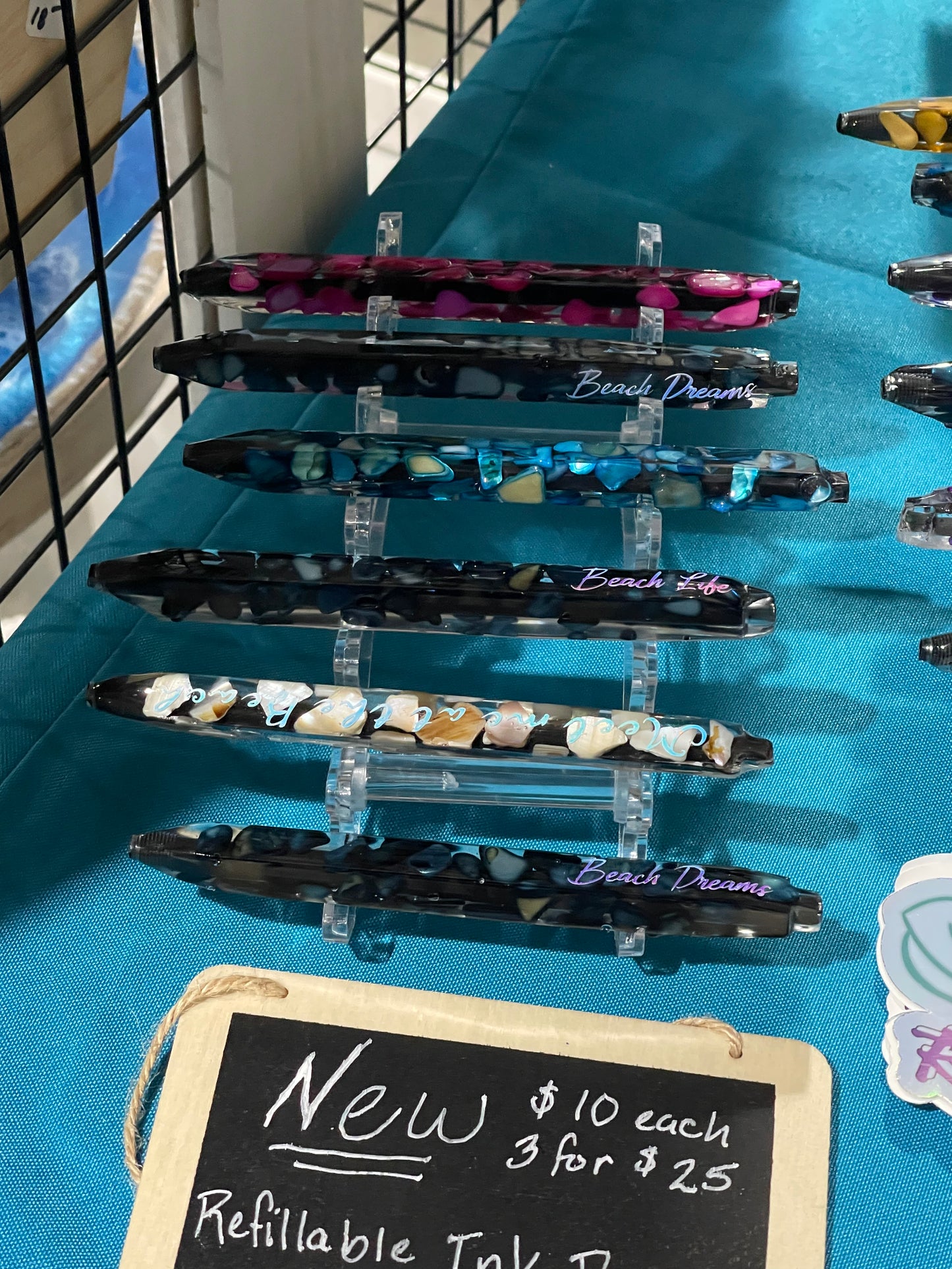 Ocean Inspired Refillable Resin Ink Pens