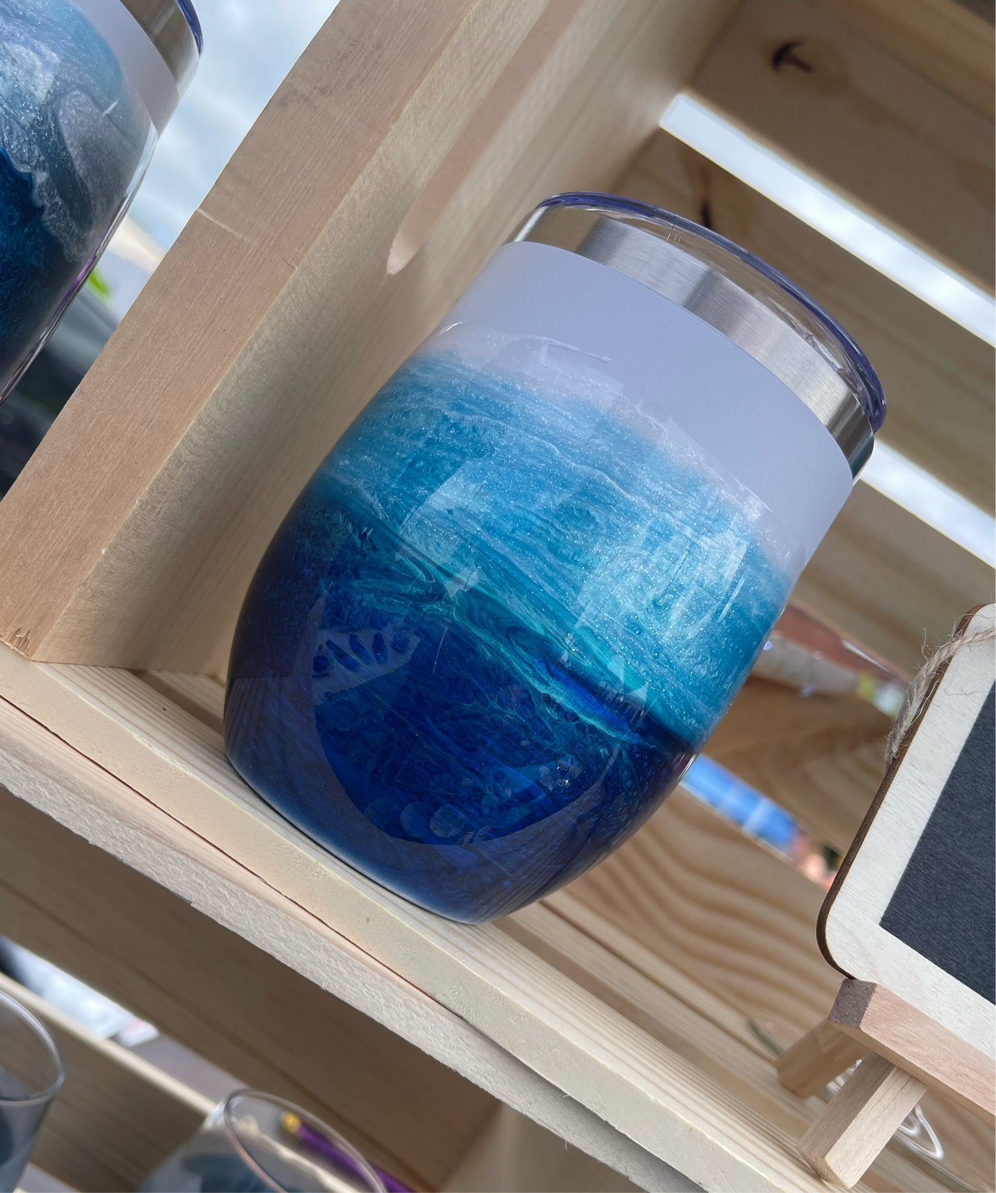 Ocean inspired wine tumbler