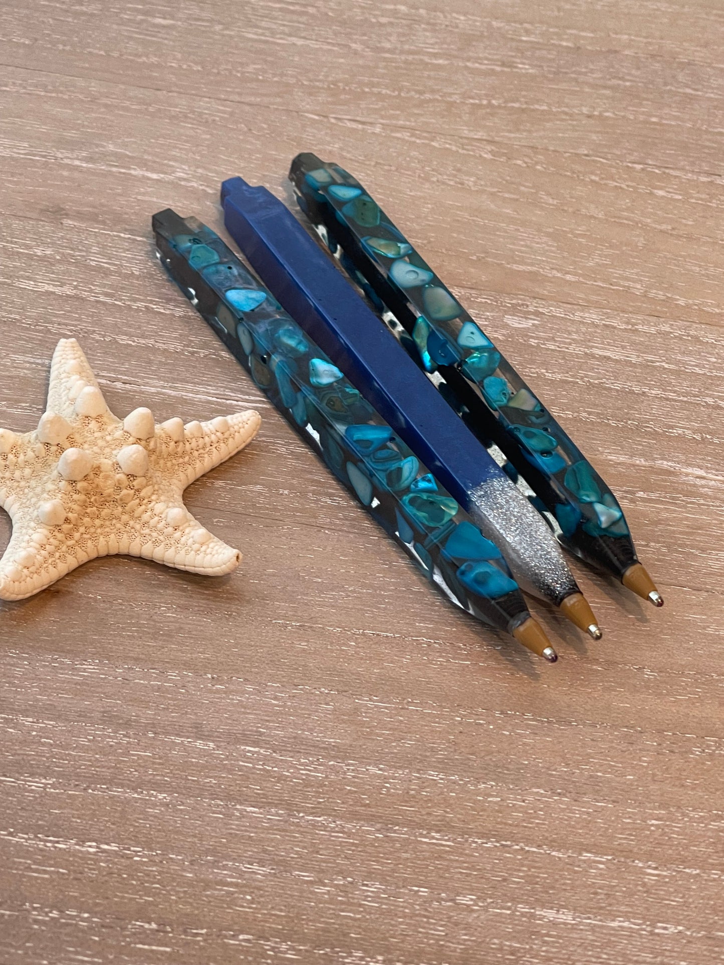 Ocean Inspired Refillable Resin Ink Pens