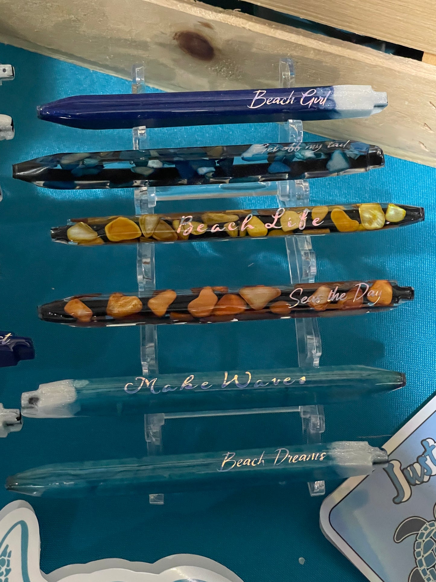 Ocean Inspired Refillable Resin Ink Pens Set of 3